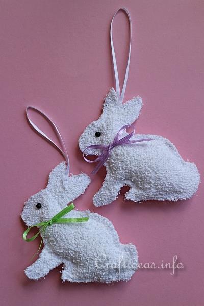 Washcloth Easter Bunnies