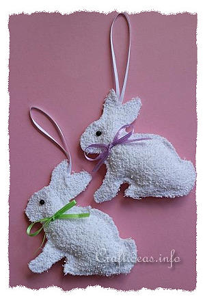 Washcloth Easter Bunnies 
