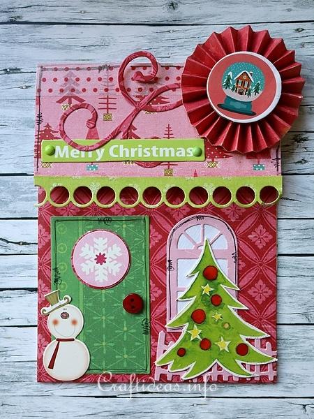 Whimsical Envelope House Pocket - Candy Colors