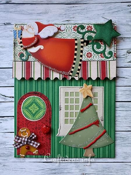 Whimsical Envelope House Pocket - Traditional Colors