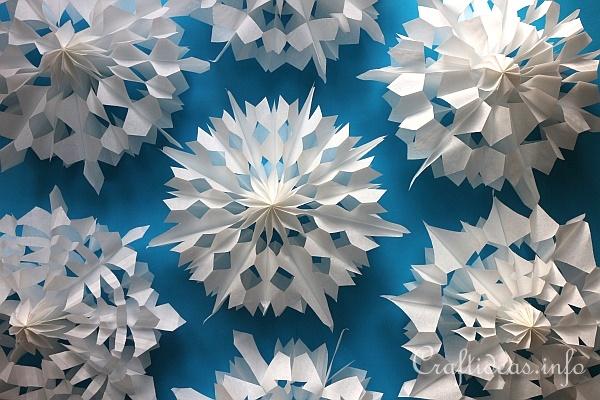 Winter Craft - Paper Bag Snowflakes