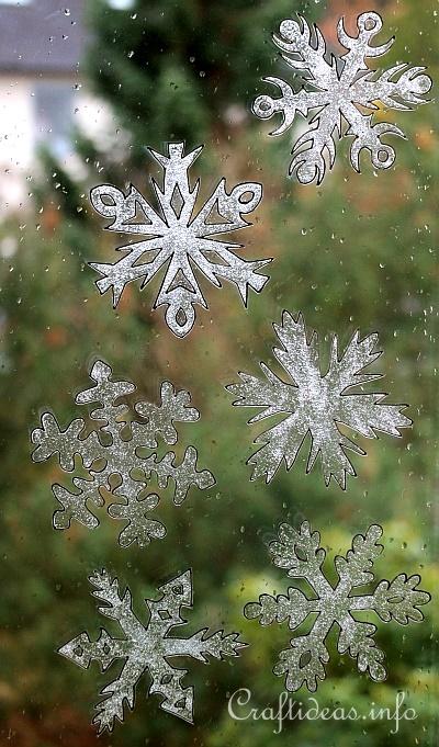 Winter Craft - Snowflake Window Clings