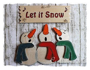 Winter and Christmas Wood Craft - Let it Snow Snowmen 300