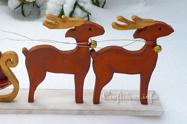Wood Craft for Christmas - Santa Sleigh and Reindeer 3