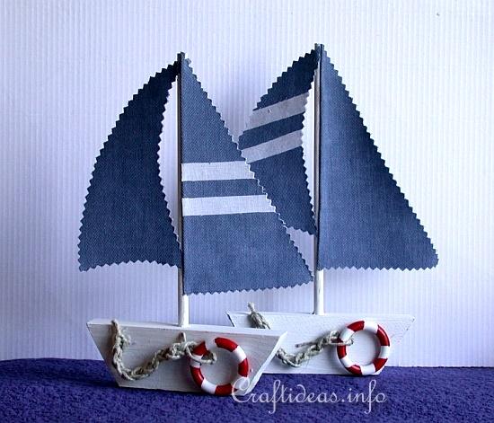 Wood Crafts for Summer - Wooden Sailboats