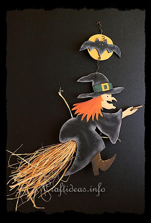 Wooden Halloween Witch Wall Decoration