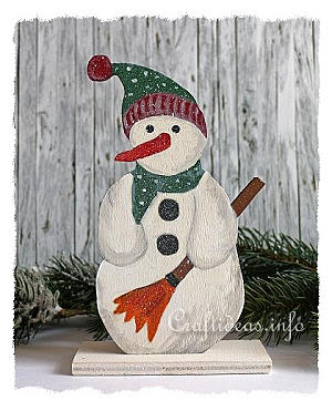 Wooden Snowman Decoration for Winter 