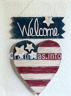 Wooden Welcome sign for the summer 325