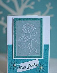 Birthday Card - Embossed Daisies Card 