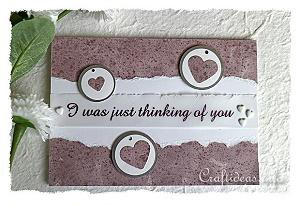 Birthday Card - Greeting Card - Just Thinking About You Mauve Card for all Occasions