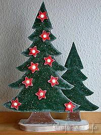 Christmas Wood Craft - Wooden Lighted Christmas Trees