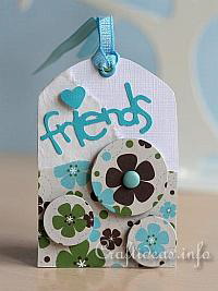 Tag Craft - Blue and White Friendship Tag for All Occasions 