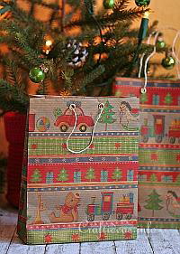 Wrapping Paper Christmas Gift Bag 